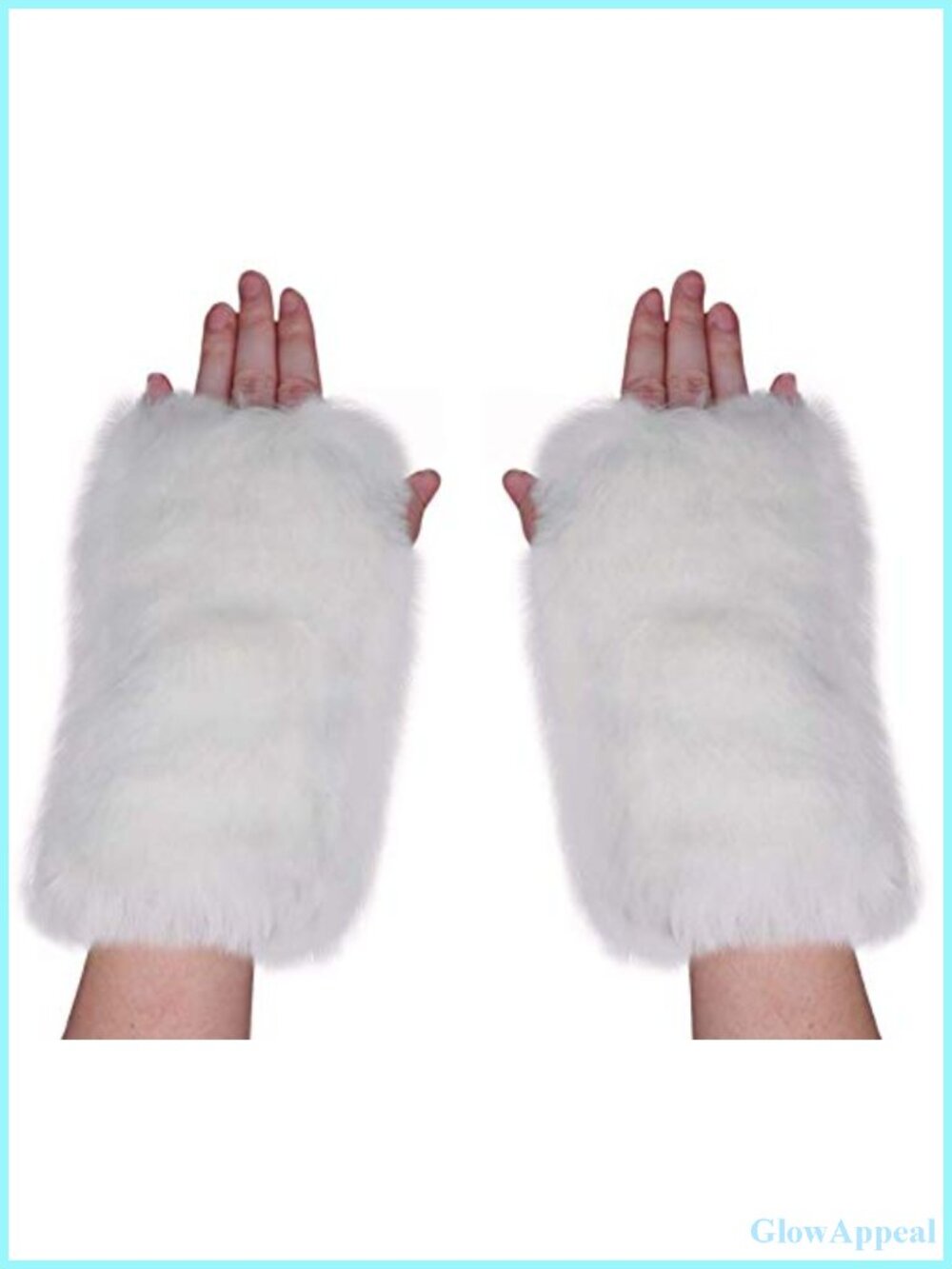 Faux Fur Fingerless Mittens Warm Soft Arm Warmer Gloves